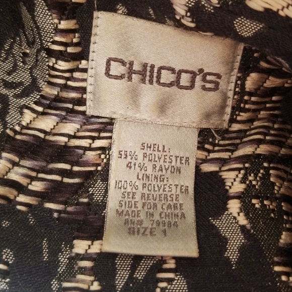 Chico's floral pattern blazer/jacket - Picture 4 of 4